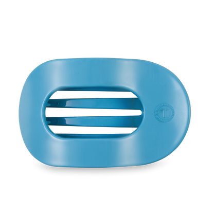 TELETIES - Flat Round Hair Clip | Large | Summer Sky