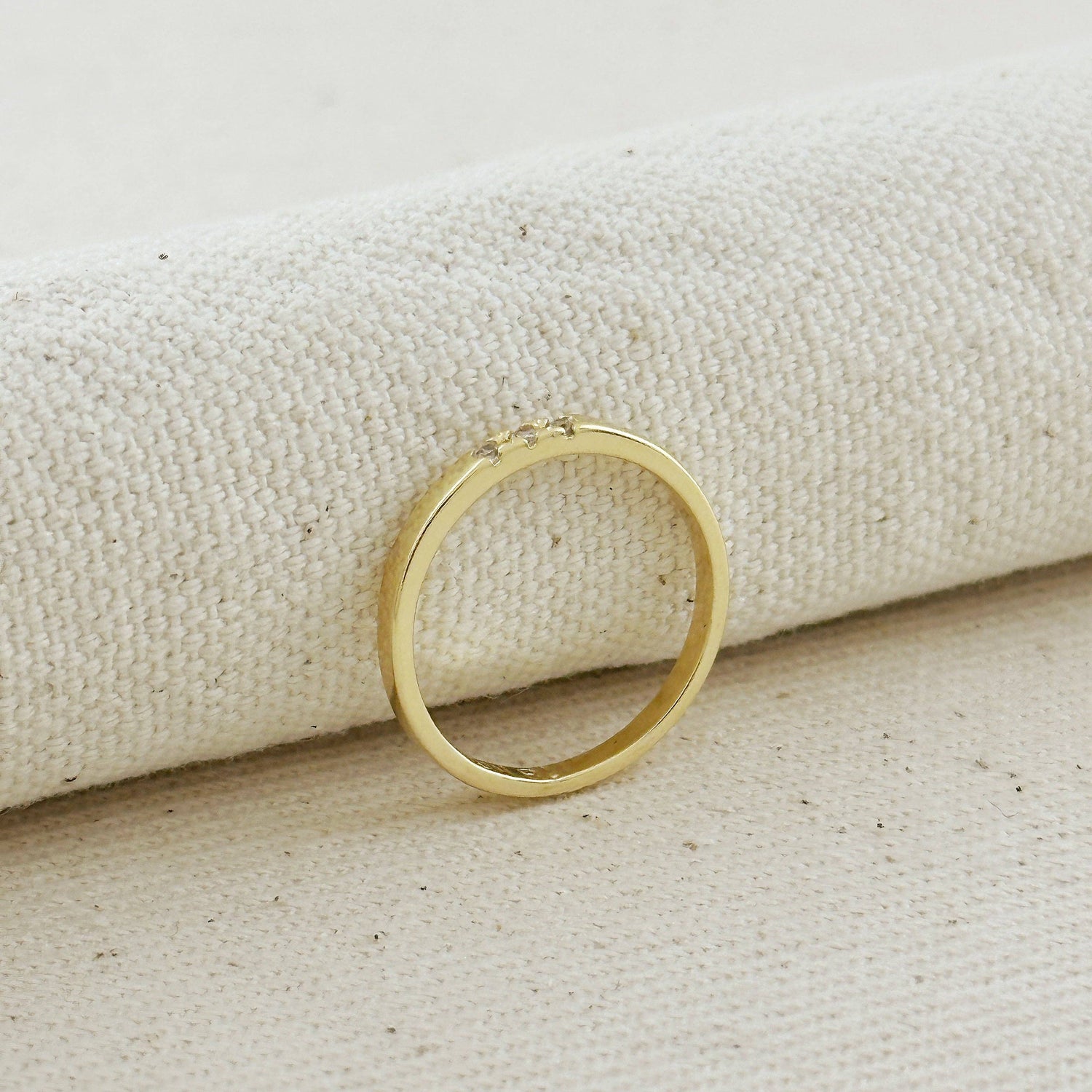 GoldFi - 18k Gold Filled Delicate CZ Band Ring