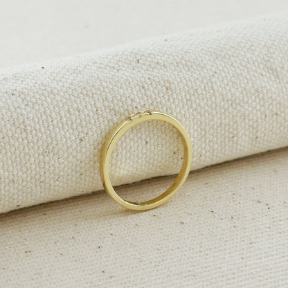 GoldFi - 18k Gold Filled Delicate CZ Band Ring