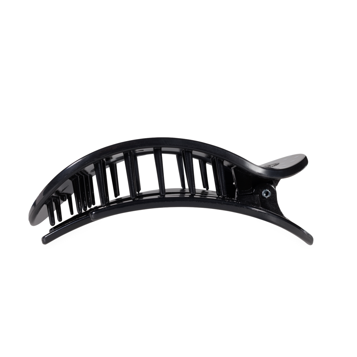 TELETIES - Black Polka Dot Party Large Flat Round Hair Clip