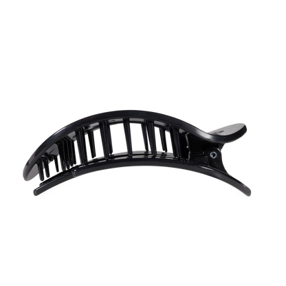 TELETIES - Black Polka Dot Party Large Flat Round Hair Clip
