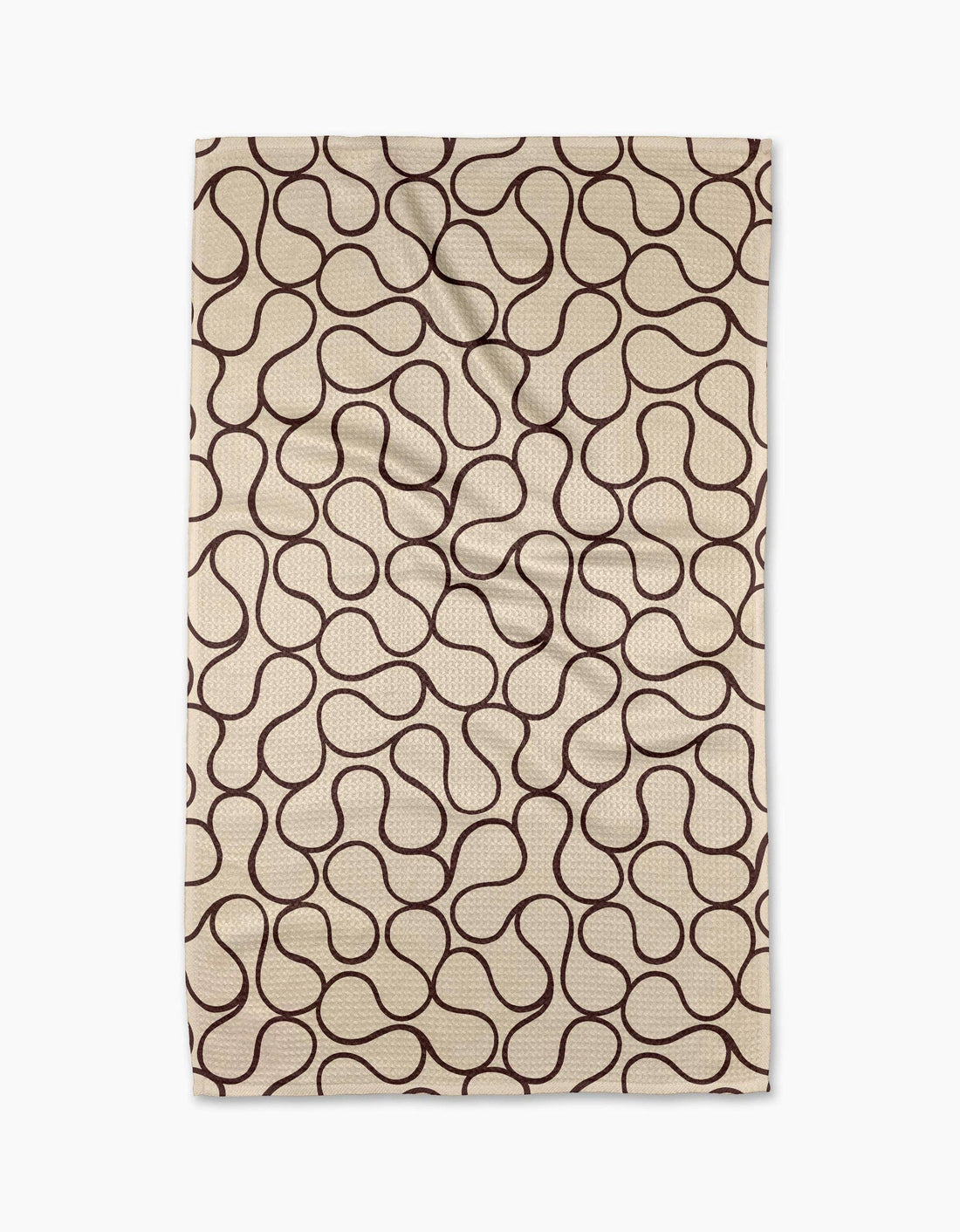 Geometry - Coffee Swirl Tea Towel