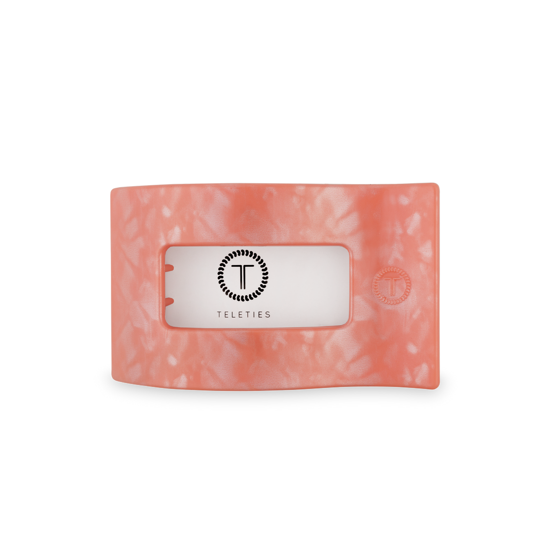TELETIES - Flat Rectangle Hair Clip | Medium | Dreamsicle