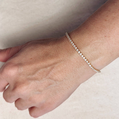 GoldFi - 18k Gold Filled 2mm CZ Tennis Bracelet