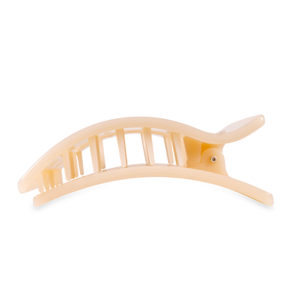 TELETIES - Flat Rectangle Hair Clip | Large | Almond Beige