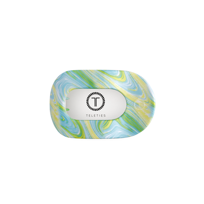 TELETIES - By the Sea Shore | Small | Flat Round Hair Clip