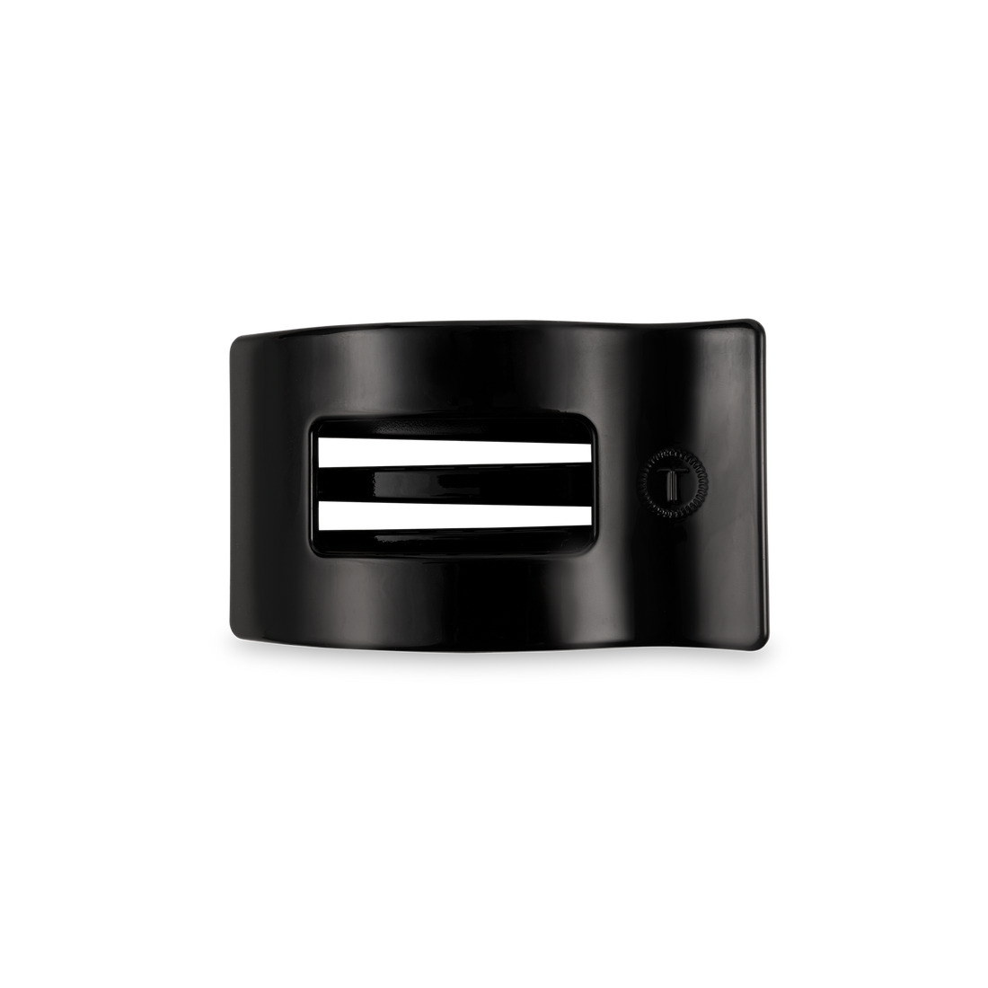 TELETIES - Flat Rectangle Hair Clip | Small | Jet Black