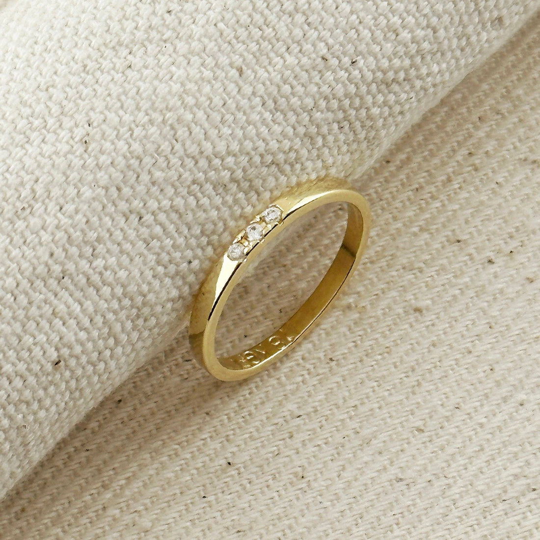 GoldFi - 18k Gold Filled Delicate CZ Band Ring