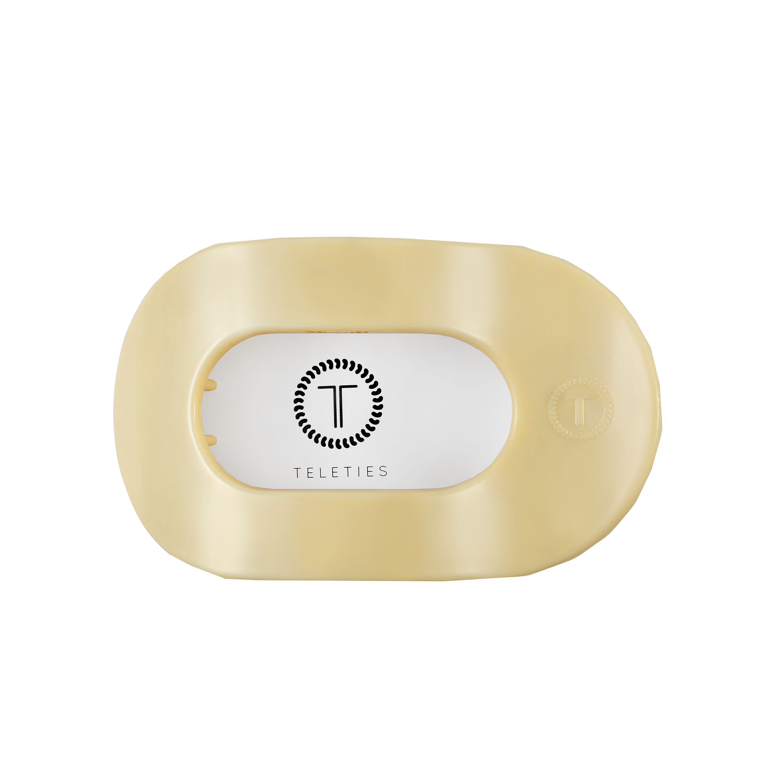 Flat Round Hair Clip | Medium | Butter Yellow