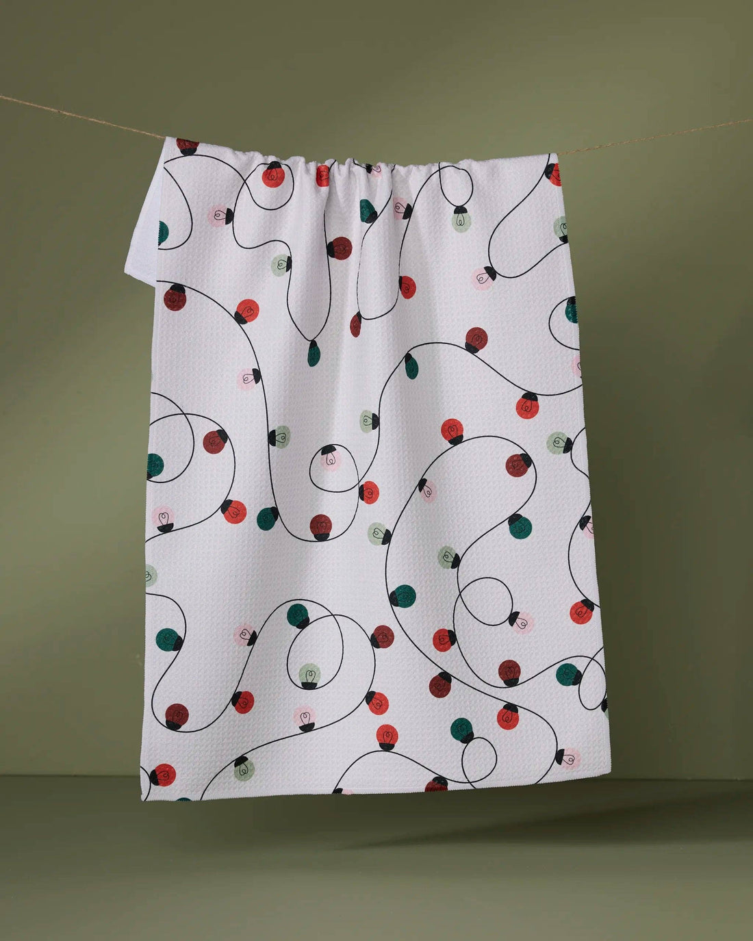 Geometry - Holiday Lights Tea Towel