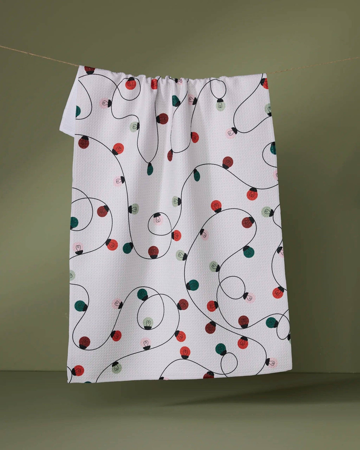 Geometry - Holiday Lights Tea Towel