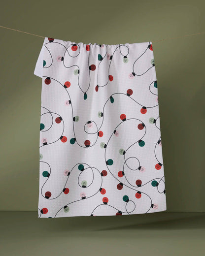 Geometry - Holiday Lights Tea Towel