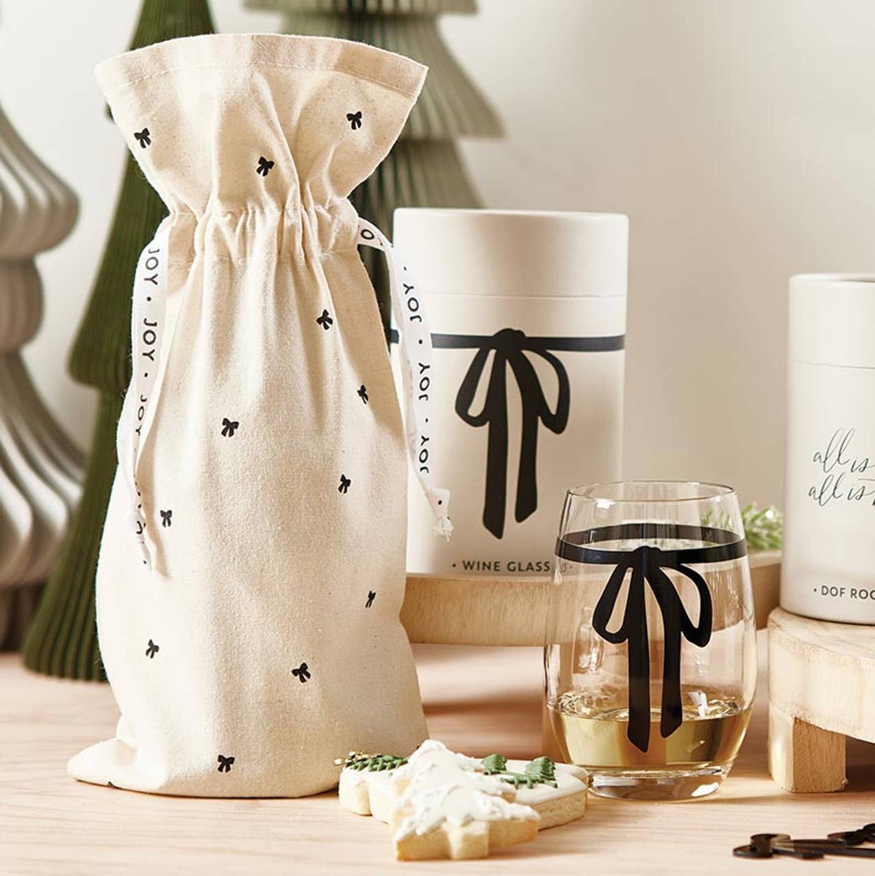 Santa Barbara Design Studio by Creative Brands - Stemless Wine Glass - Black Bow