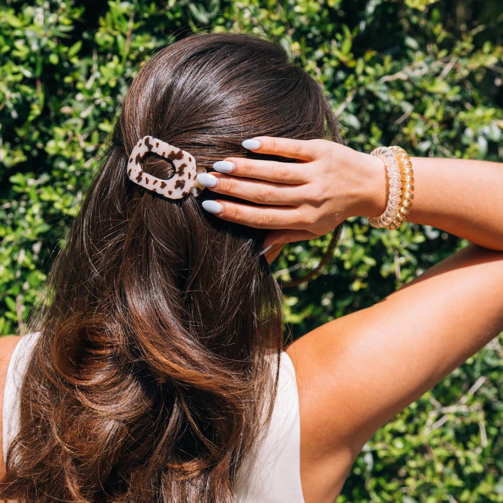 TELETIES - Blonde Tortoise | Tiny | Flat Round Hair Clip