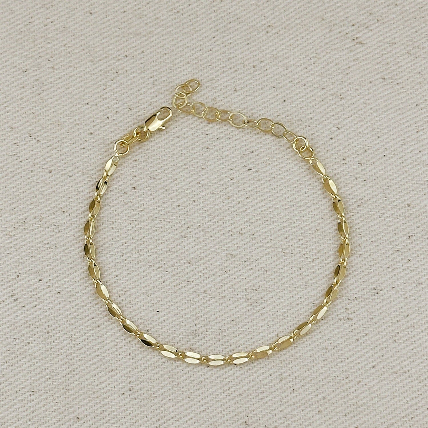 GoldFi - 18k Gold Filled 3mm Fancy Chain Bracelet