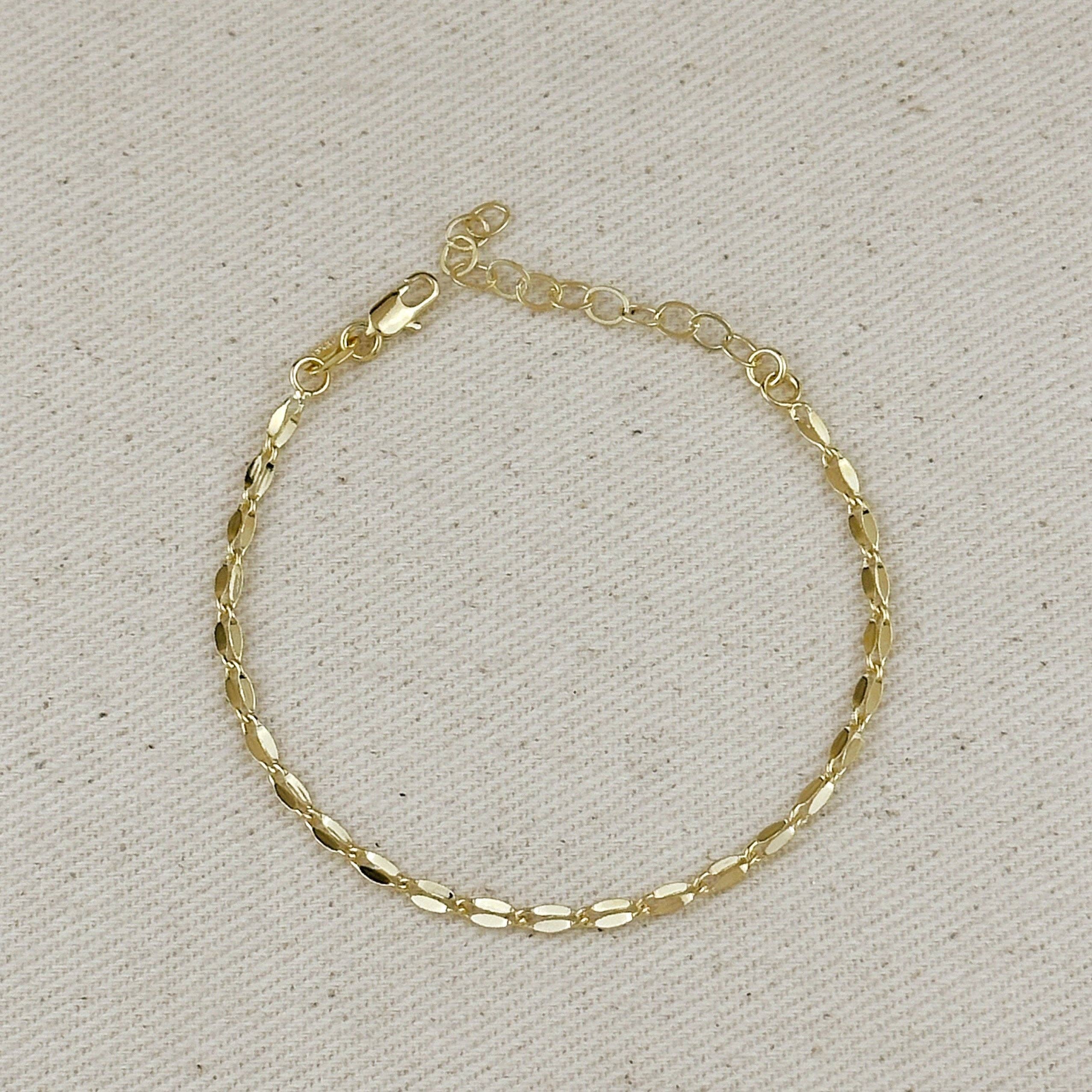 GoldFi - 18k Gold Filled 3mm Fancy Chain Bracelet