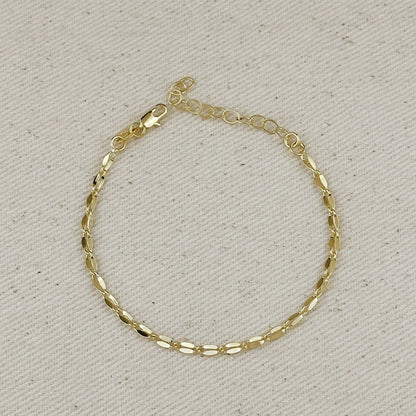 GoldFi - 18k Gold Filled 3mm Fancy Chain Bracelet