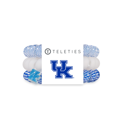 TELETIES - Spiral Hair Coils | Large | Go Big Blue! Hair Ties