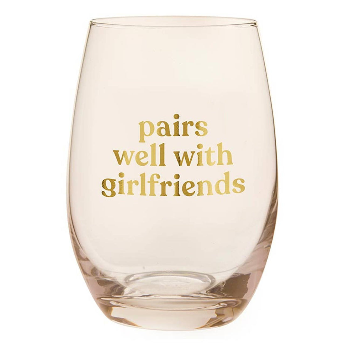 Santa Barbara Design Studio by Creative Brands - Stemless Wine Glass - Pairs Well with Girlfriends