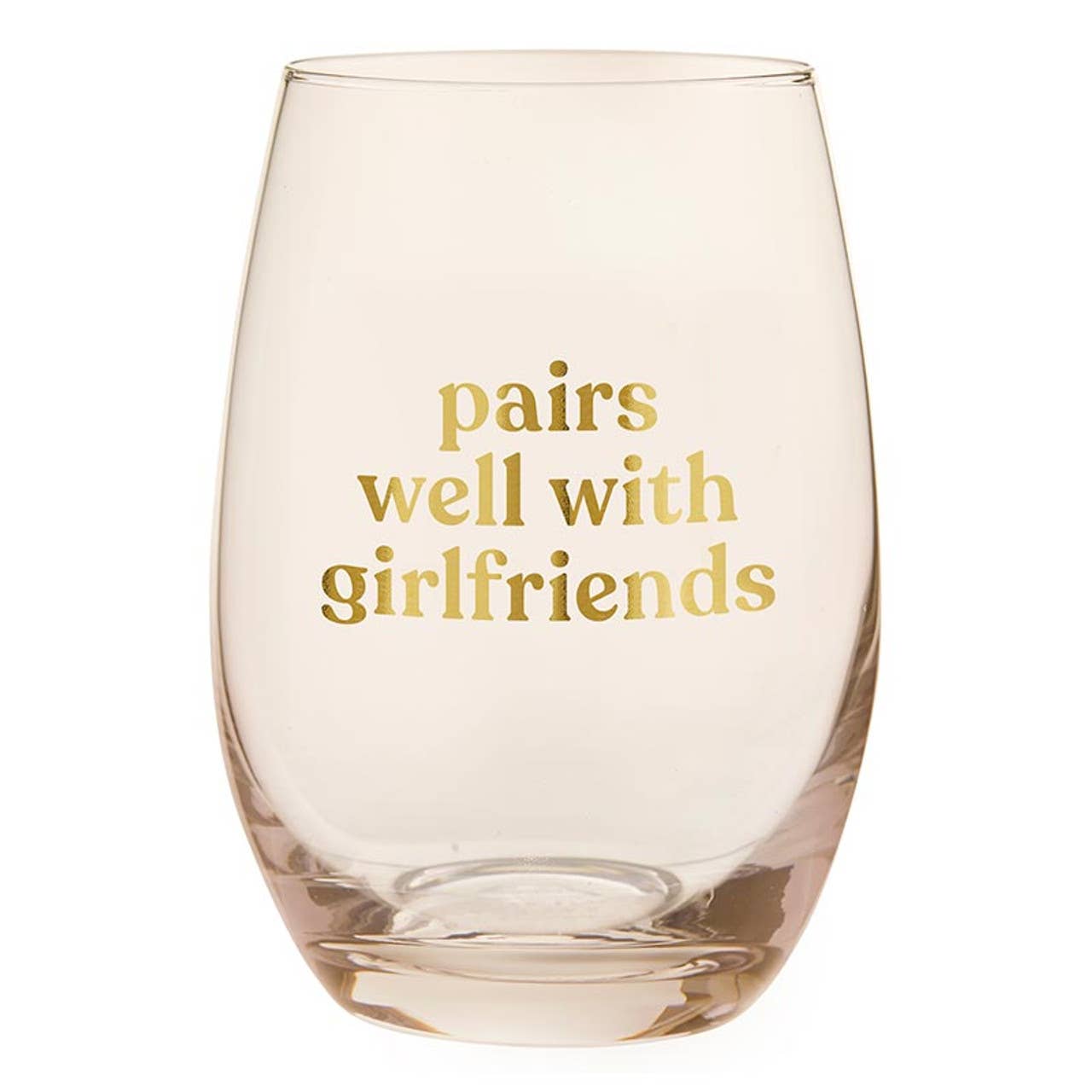 Santa Barbara Design Studio by Creative Brands - Stemless Wine Glass - Pairs Well with Girlfriends