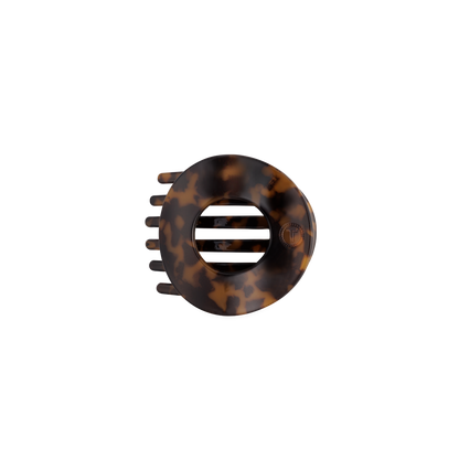 TELETIES - Tortoise | Small | Flat Circle Hair Clip