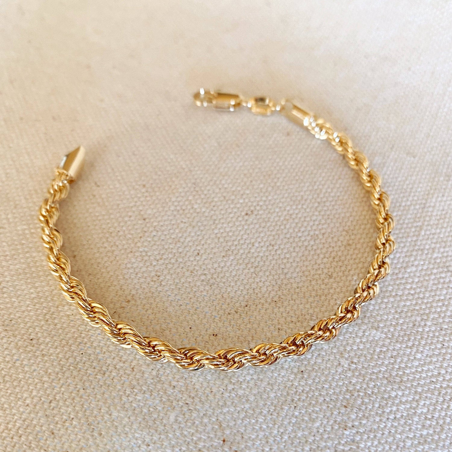 GoldFi - 18k Gold Filled 4mm Rope Bracelet