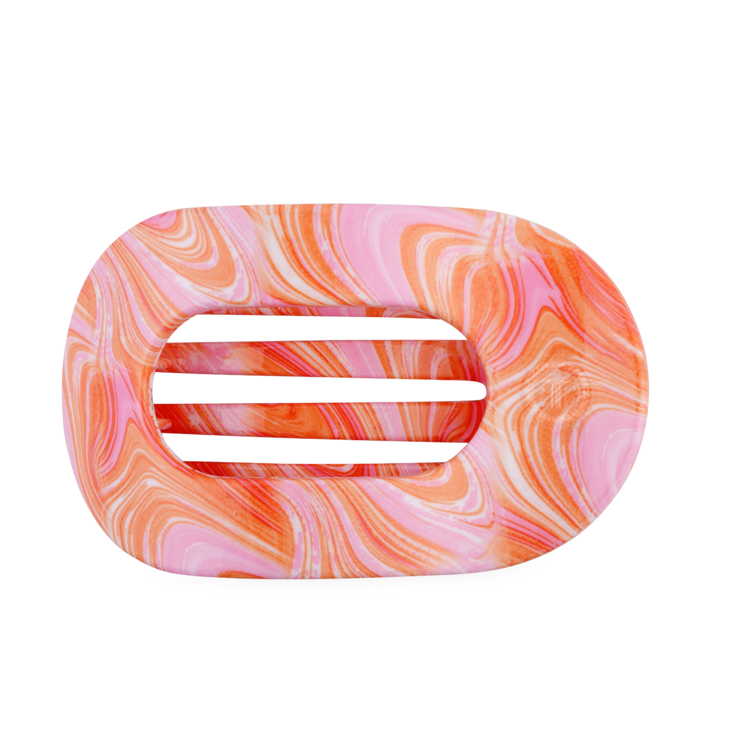 TELETIES - Just Keep Swimming | Large | Flat Round Hair Clip