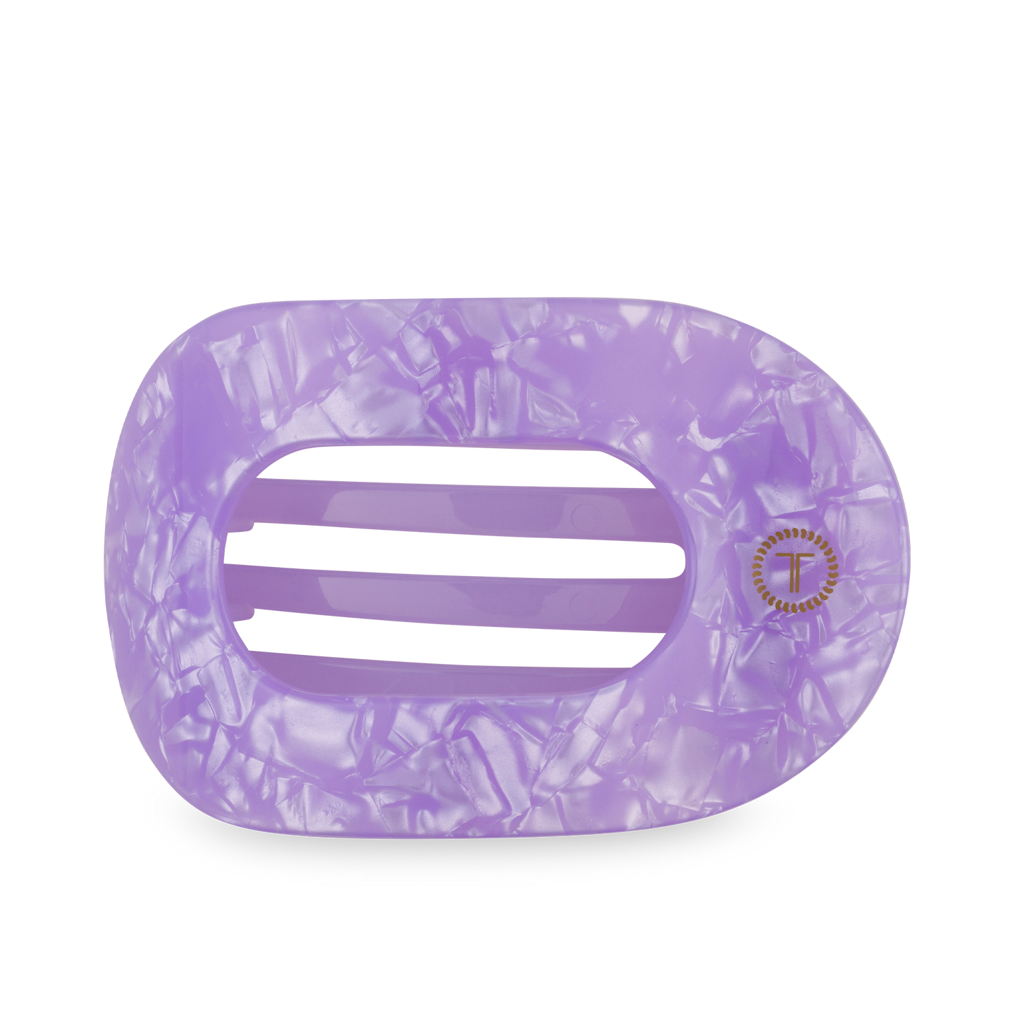 TELETIES - Flat Round Hair Clip | Large | Lavender Mist