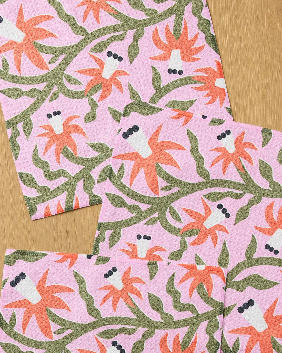Geometry - Graphic Flowers Dishcloth Set