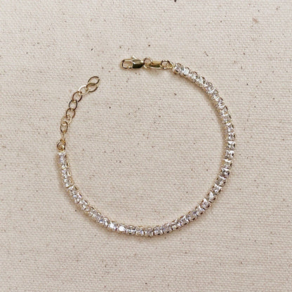 GoldFi - 18k Gold Filled 3mm CZ Tennis Bracelet