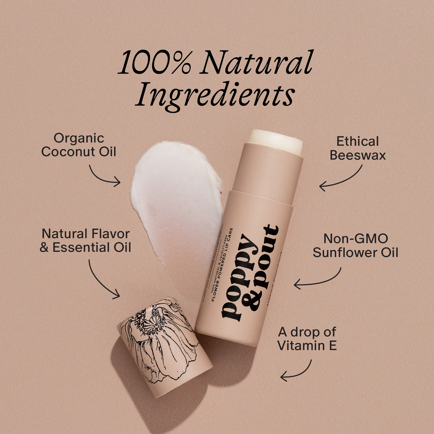 Poppy &amp; Pout - Lip Balm, Island Coconut