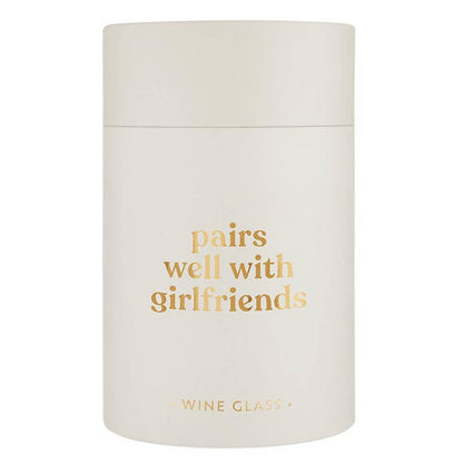 Santa Barbara Design Studio by Creative Brands - Stemless Wine Glass - Pairs Well with Girlfriends