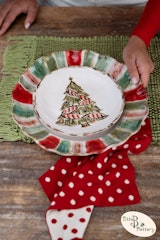 Ribbon Laced Tree Platter