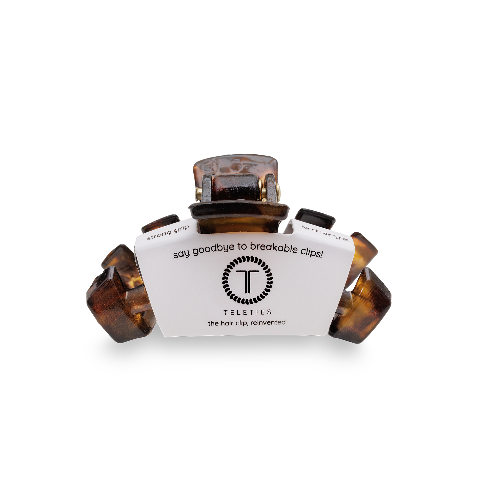 TELETIES - Classic Hair Clip | Tiny | Tortoise