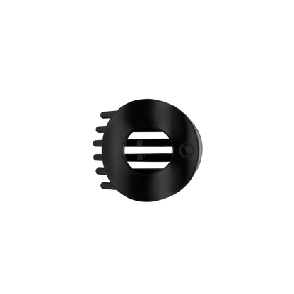 TELETIES - Jet Black | Small | Flat Circle Hair Clip