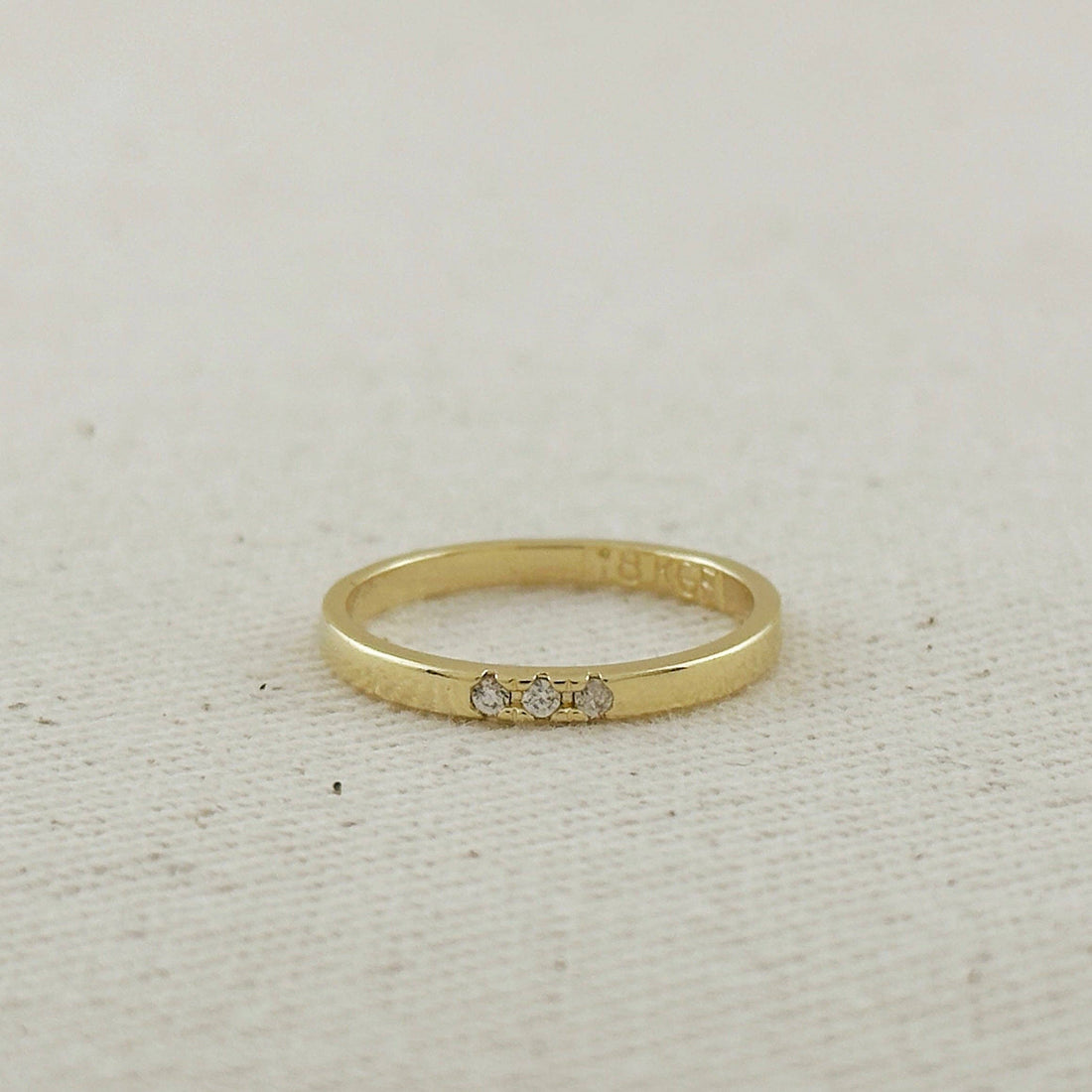 GoldFi - 18k Gold Filled Delicate CZ Band Ring