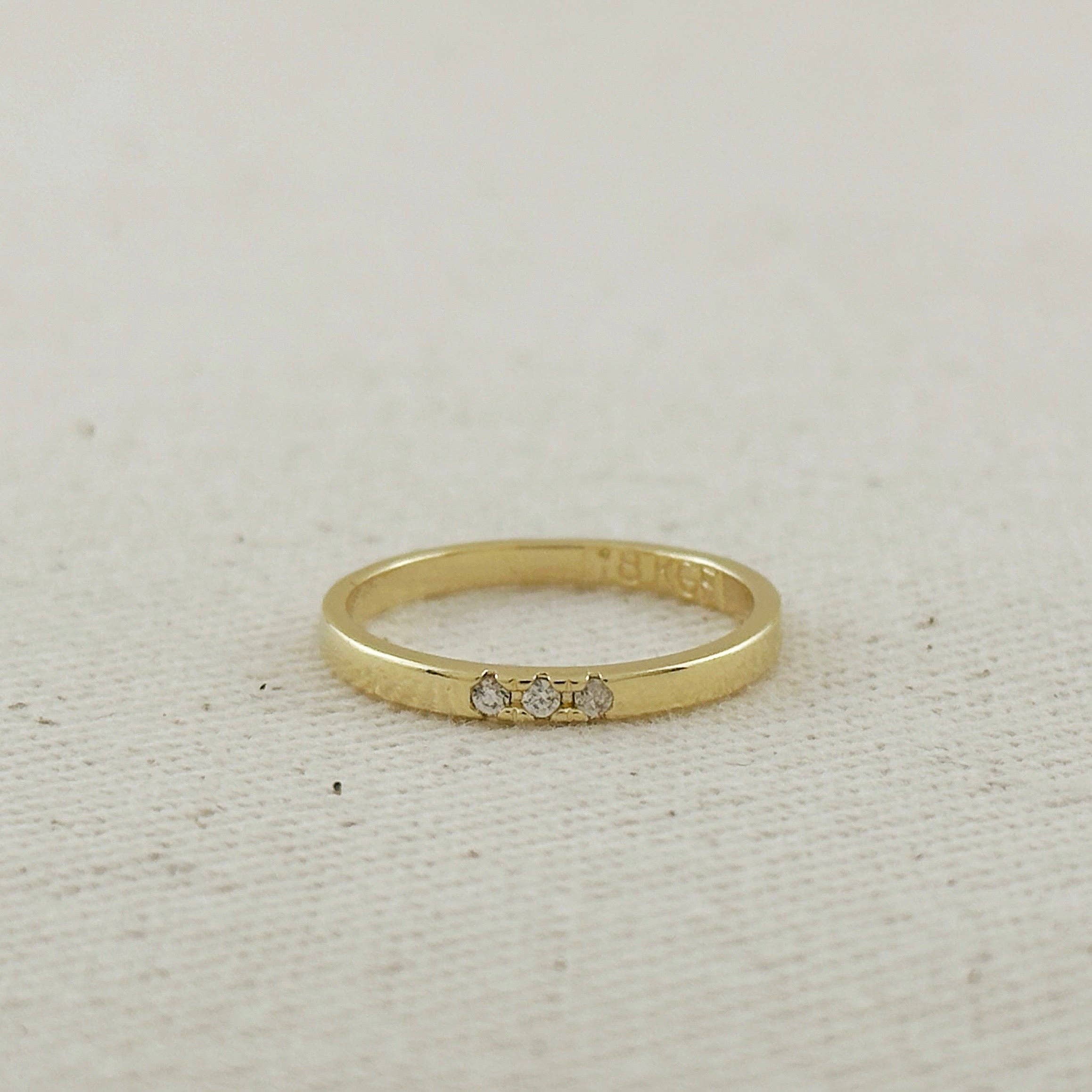 GoldFi - 18k Gold Filled Delicate CZ Band Ring