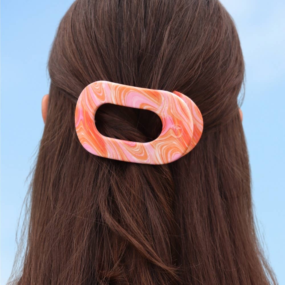 TELETIES - Just Keep Swimming | Medium | Flat Round Hair Clip