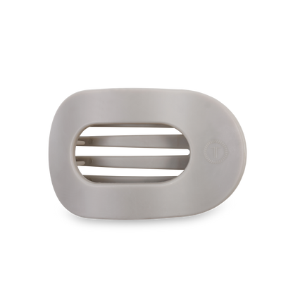 Round Flat Hair Clip | Med. | Silver Flames