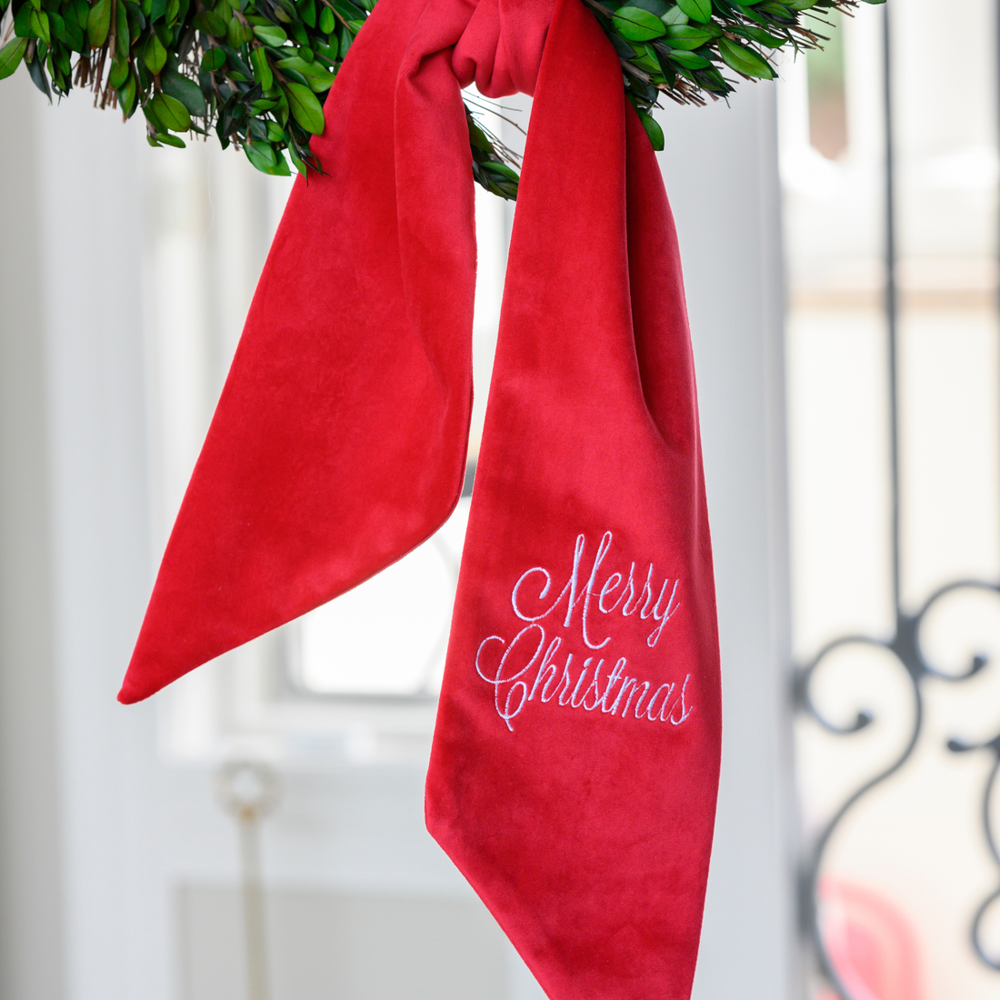 Merry Christmas Velvet Sash