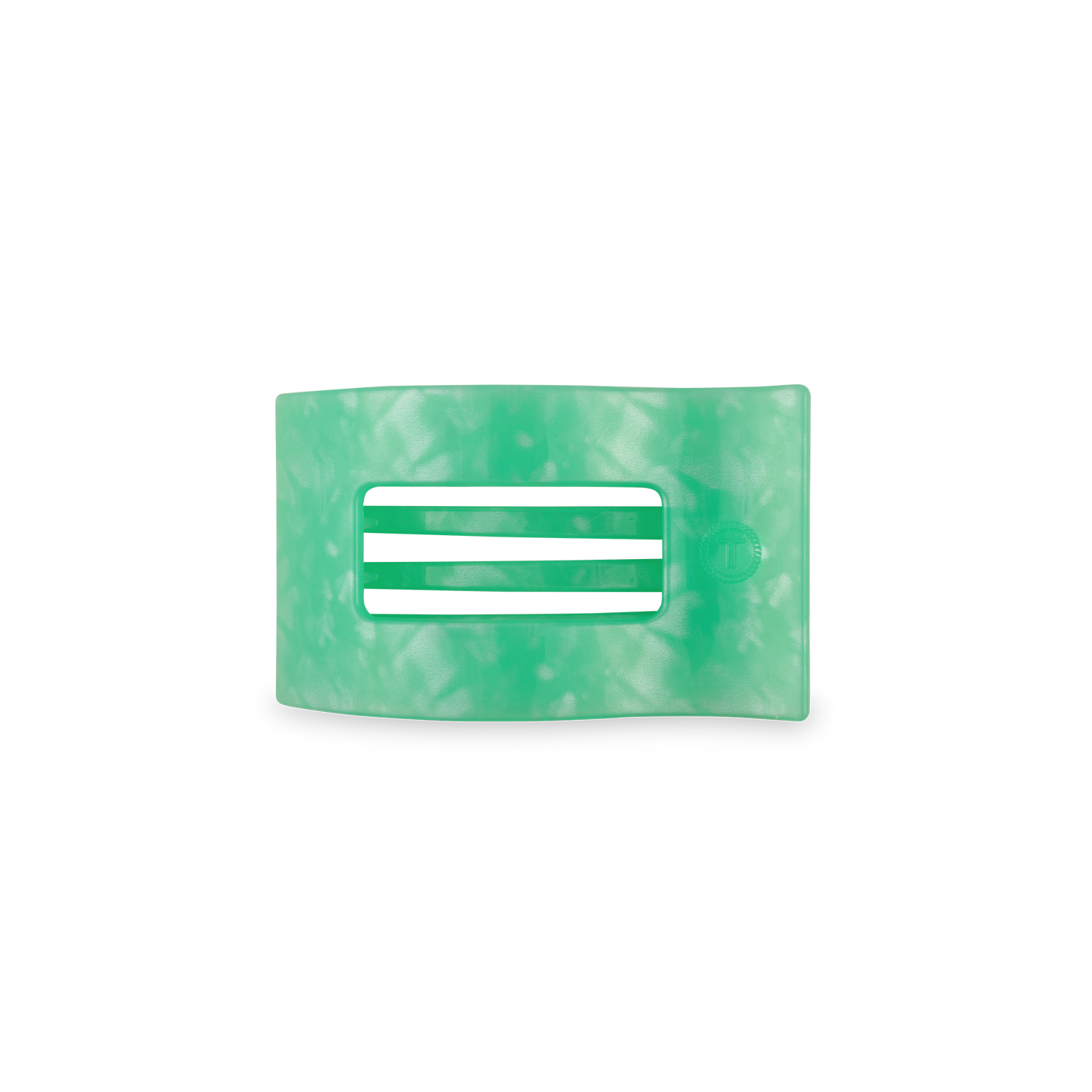 TELETIES - Flat Rectangle Hair Clip | Small | Spring Splash