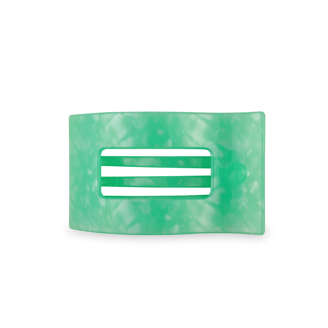 TELETIES - Flat Rectangle Hair Clip | Medium | Spring Splash