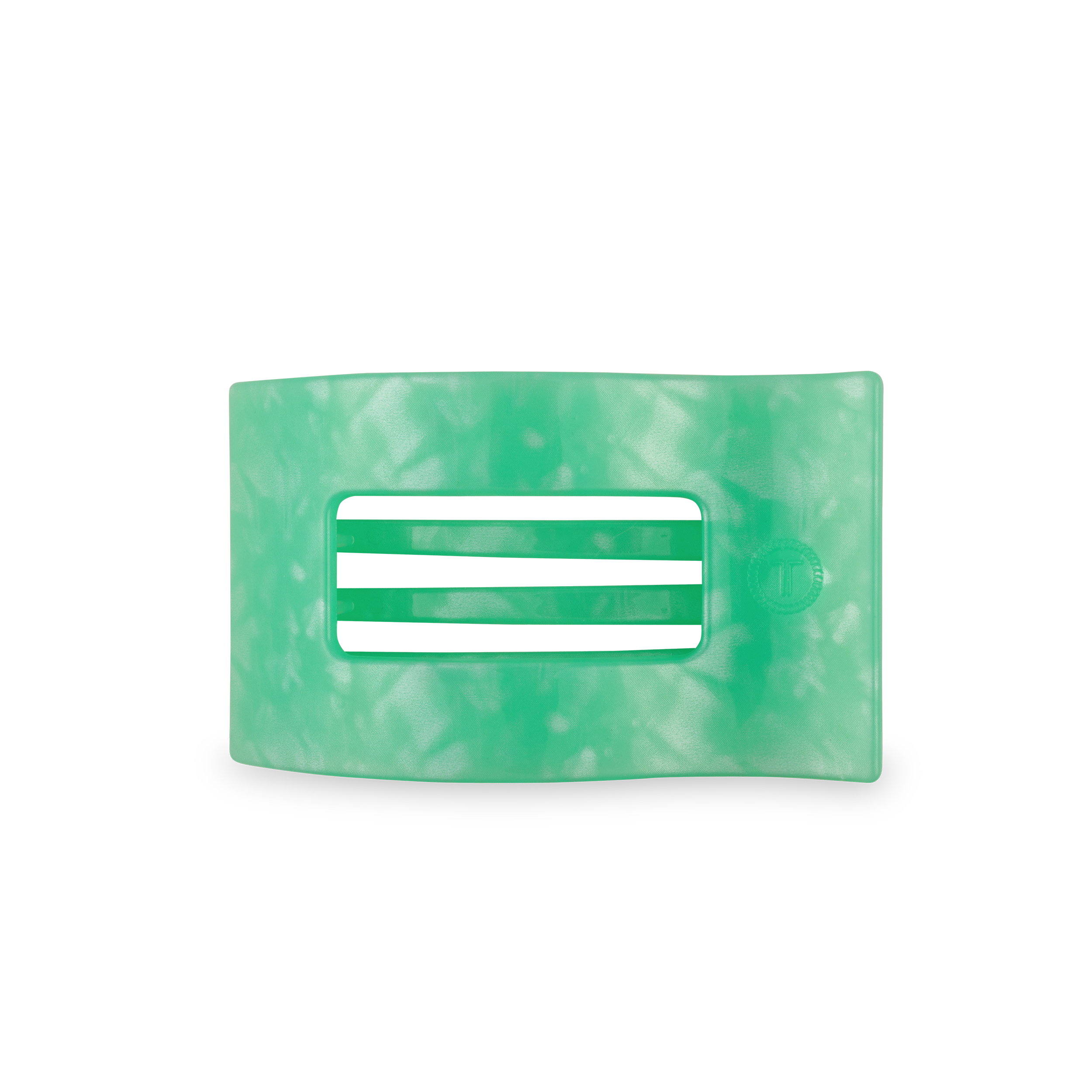 TELETIES - Flat Rectangle Hair Clip | Medium | Spring Splash