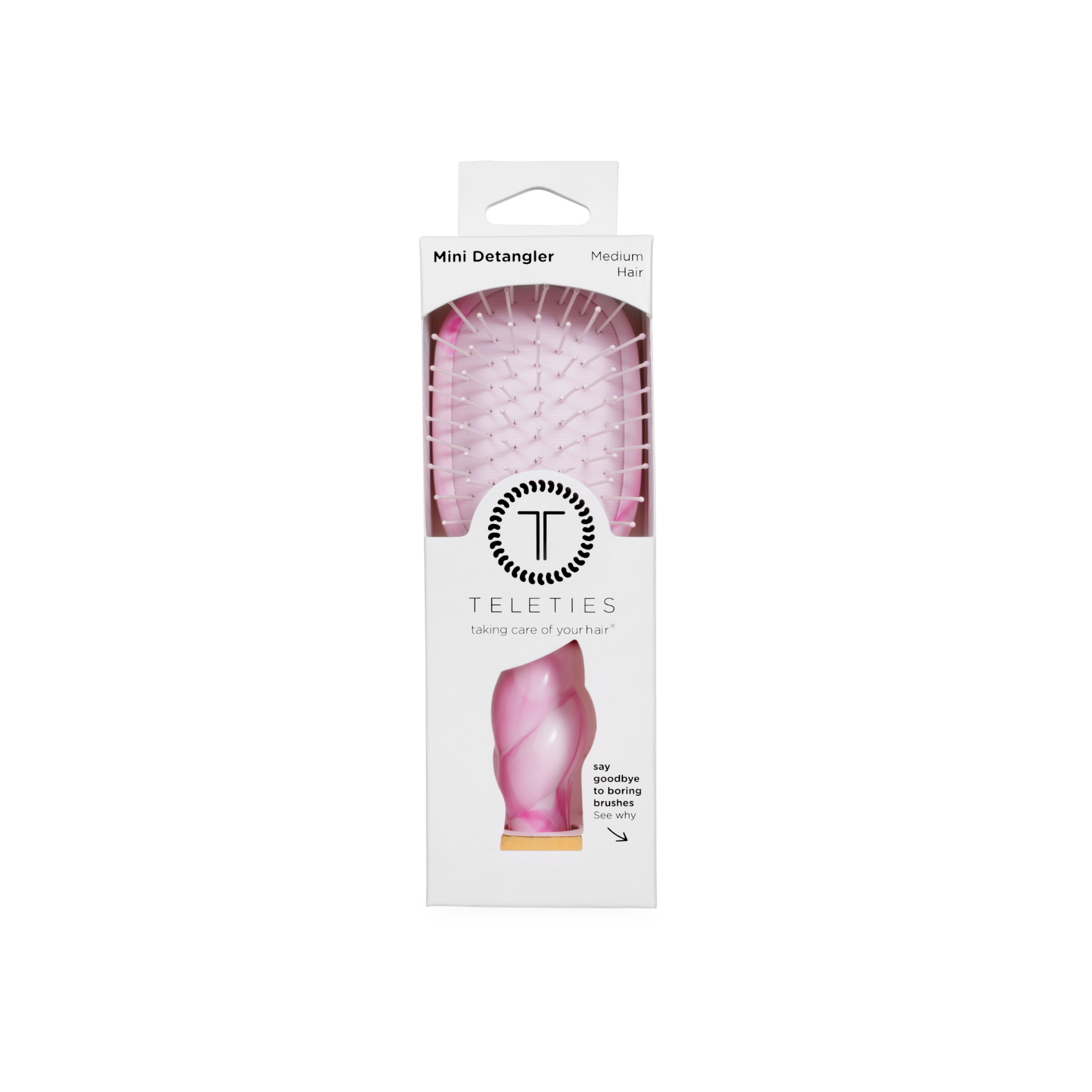 TELETIES - Mini Detangler Brush | Medium | Pinch Me!