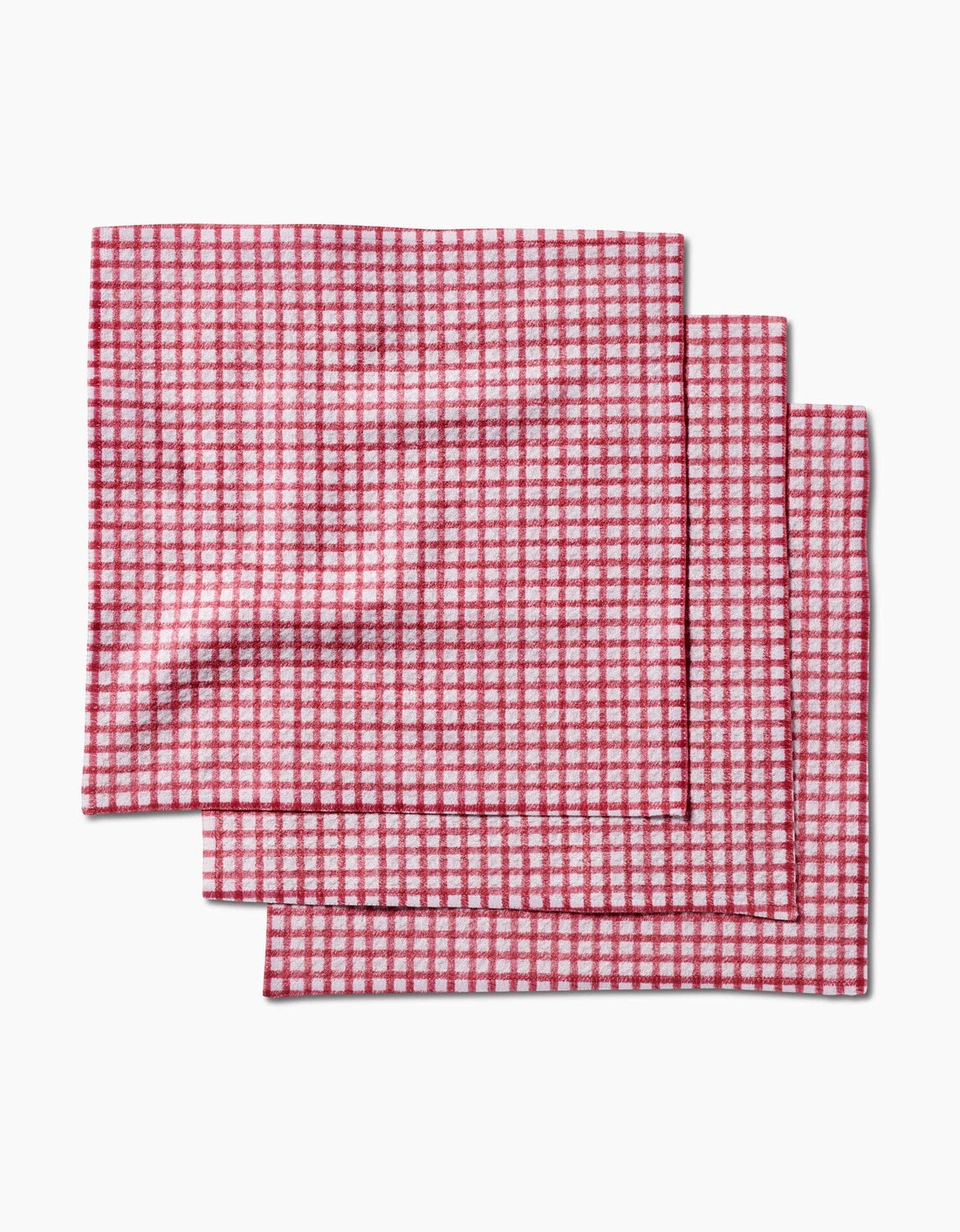 Fireside Plaid Red Dishcloth Set