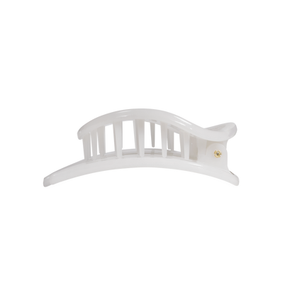 TELETIES - Coconut White | Medium | Flat Circle Hair Clip