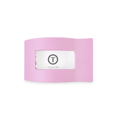 TELETIES - Flat Rectangle Hair Clip | Small | Merry Pinkmas