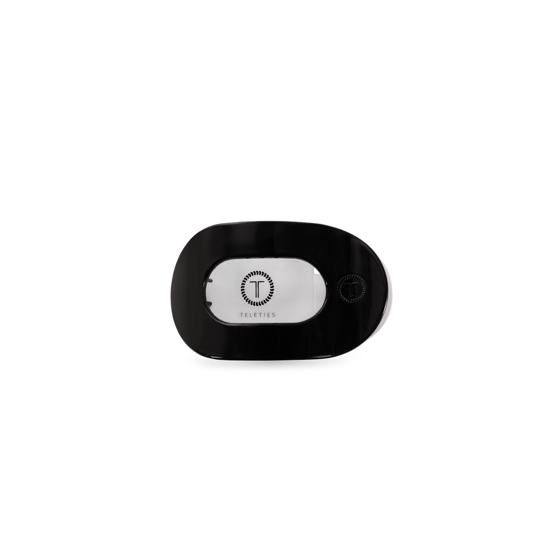 TELETIES - Jet Black | Tiny | Flat Round Clip