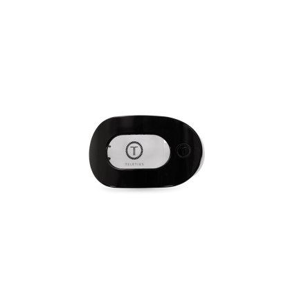TELETIES - Jet Black | Tiny | Flat Round Clip