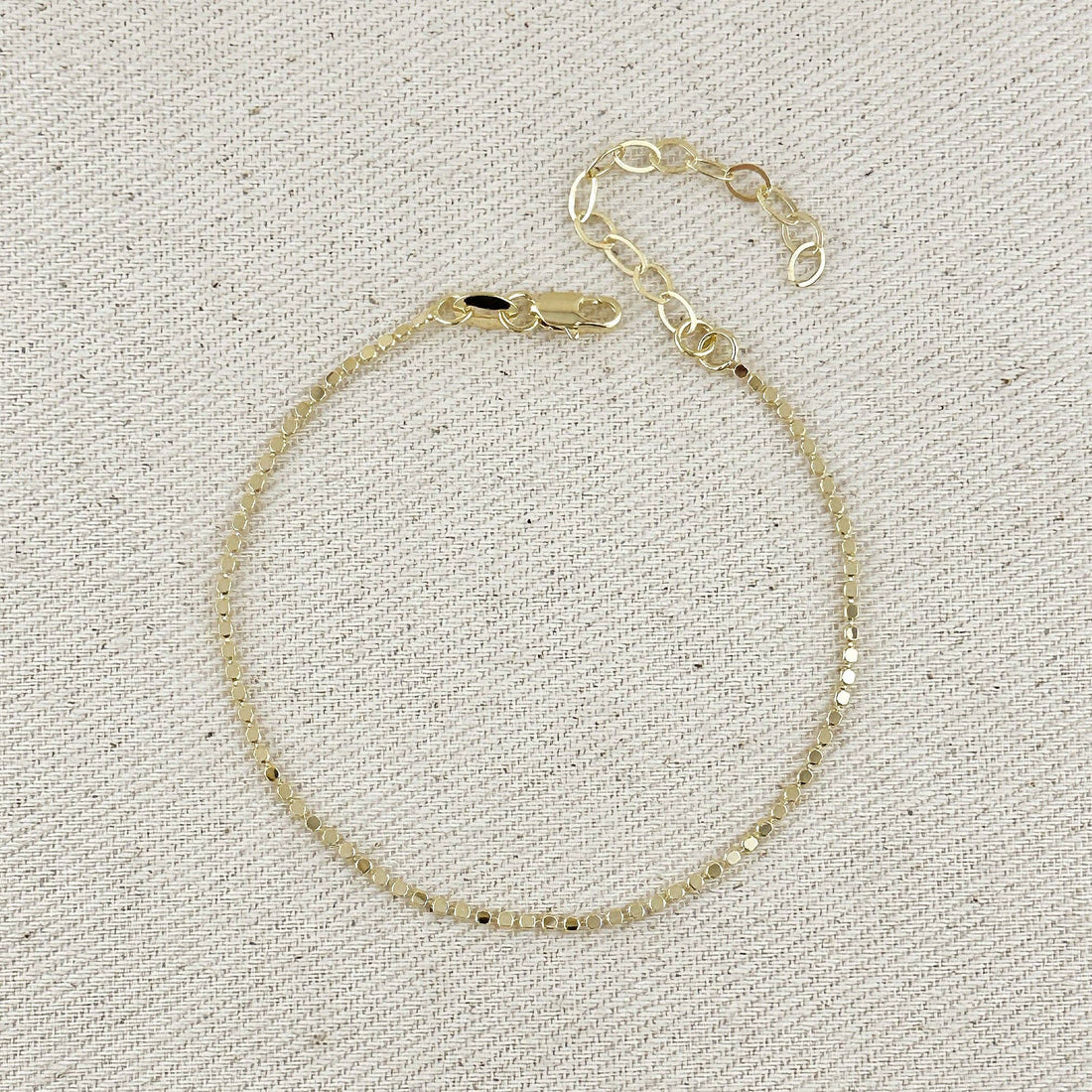 GoldFi - 18k Gold Filled 1.5mm Flat Dot Ball Bracelet